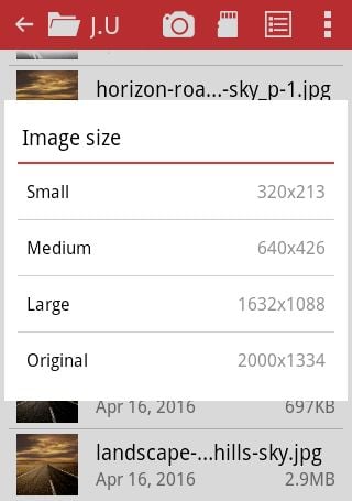 Opera Mini Upload Image Compression
