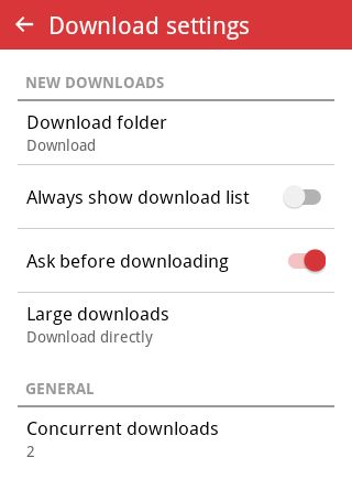 Opera Mini Download Settings