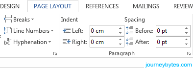 A screenshot showing indentation settings in Word 2013