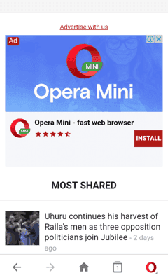 opera mini ad