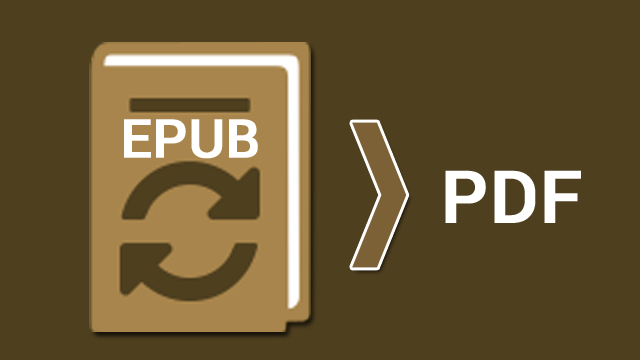 convert EPUB to PDF