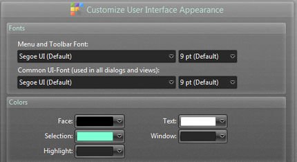 A screenshot showing a customized dark mode of PDF-Xchange Editor