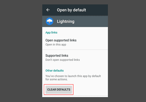 A screenshot showing the default settings for a browser in Android 6.0.