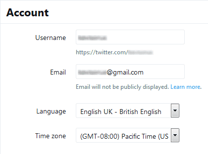 A screenshot showing Twitter's username settings.