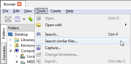 A screenshot of XnViewMP tools menu.