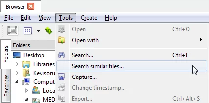 A screenshot of XnViewMP tools menu.