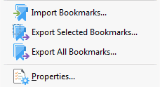 import export bookmarks