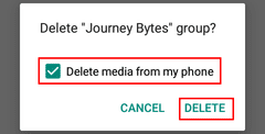 confirm group chat deletion