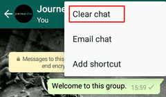 How to clear chat
