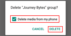 delete media from phone