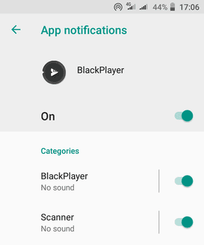 BlackPlayer Notifications