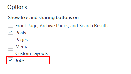 sharing buttons options