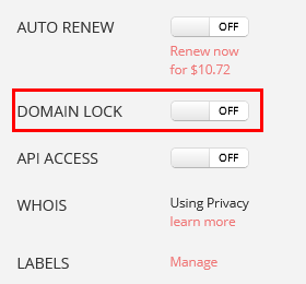 Toggle off the domain lock option