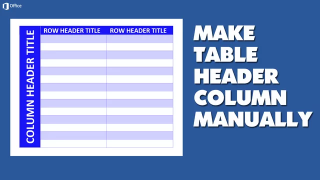 Microsoft Word Table with a Header Column