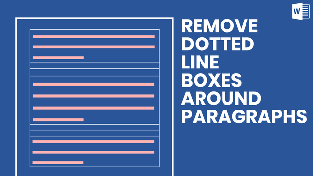 illustration of a word document parargraphs sorrounded by line borders