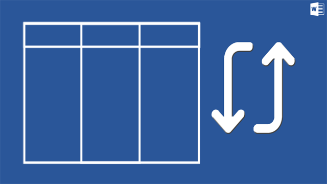 An illustrationshowing a microsoft word table beside a reverse icon.
