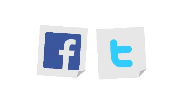 Image showing facebook and twitter logos