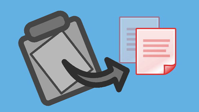 An illustration of a clipboard and a text icon.