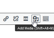 A screenshot of the add media icon in the classic editor menu.