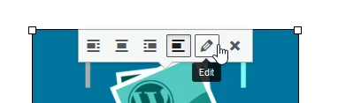A screenshot of the edit button in the classic editor's image menu.