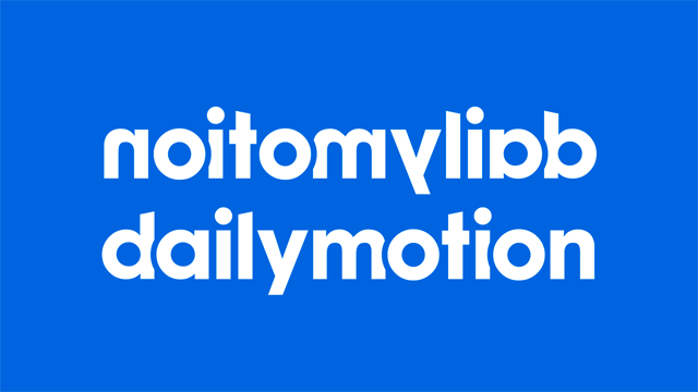 An image of the dailymotion logo mirrored