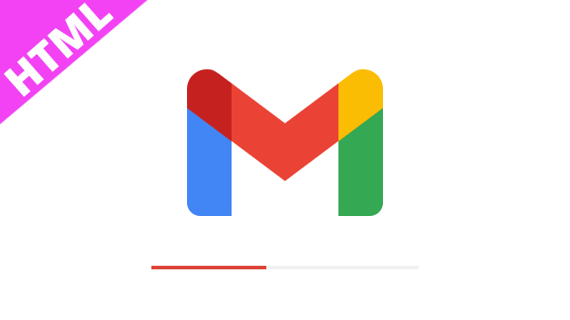 Image of the Gmail logo and loading bar.